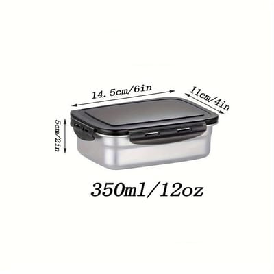 Nieuwe 304 Roestvrijstalen Vershouddoos Luchtdichte Voedselopbergcontainer Met Deksel Lunch Bento Voedseldoos Outdoor Picknick Camping Tool gray