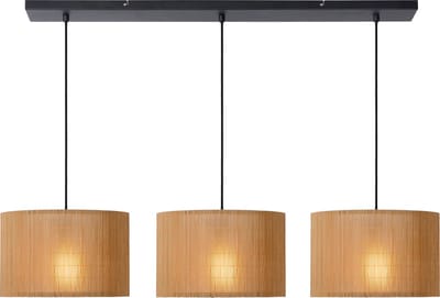 Lucide MAGIUS - Hanglamp - 3xE27 - Naturel - Japandi
