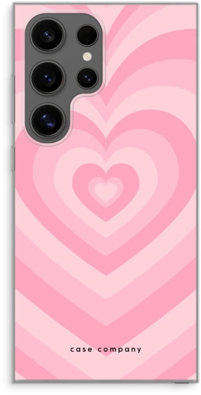 Case Company® - Hoesje geschikt voor Samsung Galaxy S24 Ultra hoesje - Hart Roos - Soft Cover Telefoonhoesje - Bescherming aan alle Kanten en Schermrand