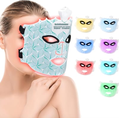 DnA® Led Gezichtsmasker - Gezichtsmassage Apparaat - Lichttherapie - Groen - 31cm x 23cm x 2cm