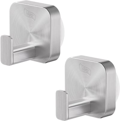 Badkamer Handdoekhaken met Vacuüm Zuignappen - Geen Boren, RVS, Waterdicht en Verwijderbaar voor Douche en Keuken, Sterke Hanger voor Handdoeken en Keukenaccessoires