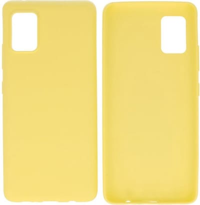 Bestcases Color Telefoonhoesje - Backcover Hoesje - Siliconen Case Back Cover voor Samsung Galaxy A31 - Geel