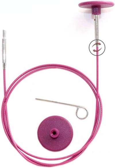 Breikabel - Verwisselbare kabel - Rondbreien - 360 graden draaibaar - 150 cm - Paars