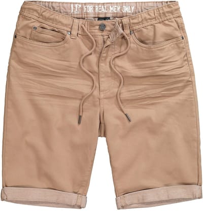 JP 1880 - Heren - Bermuda FLEXNAMIC® 5-pocket elastische band - Zand - Maat 6XL