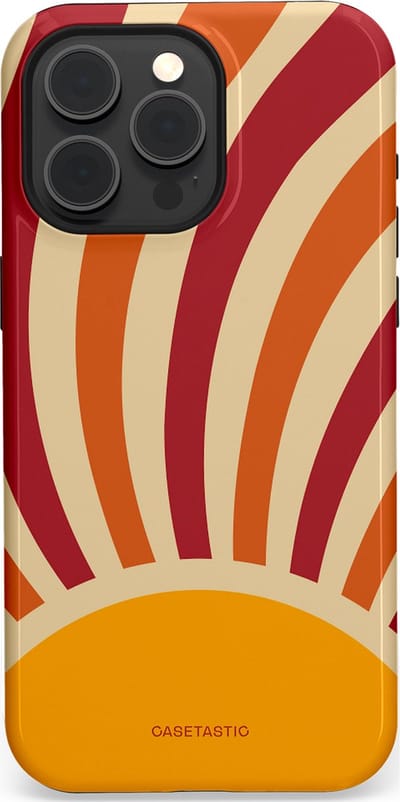 Casetastic Hoesje Geschikt voor Apple iPhone 15 Pro Max Magsafe - Stijlvolle Beschermende Duo-layer Case - Retro zomer
