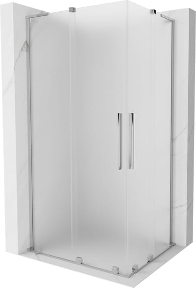 Mexen Velar L Duo schuifdouchecabine 90 x 80 , ijsglas, chroom - 871-090-080-02-33-01