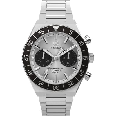 Timex Q Timex Continental TW2Y55800 Horloge - Staal - Zilverkleurig - Ø 40 mm