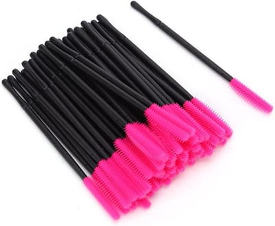 Hoge kwaliteit 50-delige set zachte make-upkwasten en mascara wandjes van siliconen materiaal