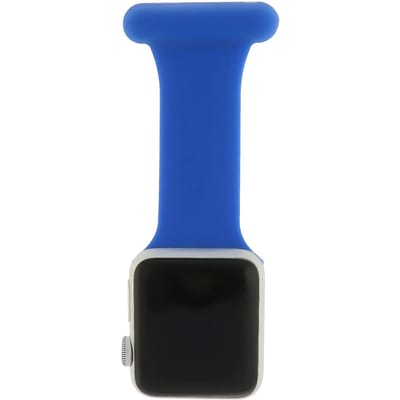 123watches verpleeg bandje - siliconen - blauw - 44 · 45 · 46 & 49 mm - Geschikt voor Apple Watch series 1/2/3/4/5/6/7/8/9/10/11/12/SE/SE2/SE3/Ultra/Ultra 2/Ultra 3/Ultra 4