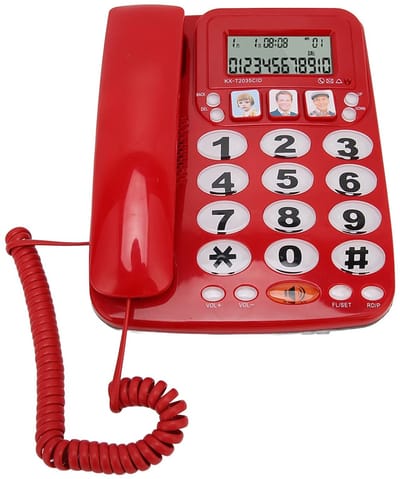Dailygoods- Desktoptelefoon met Nummerweergave - Snoergebonden Telefoon - Instelbare Beltoon - Sneltoetsen - Beller ID - ABS-kunststof - Afmetingen 22 x 17 x 4 cm - Vaste Telefoon