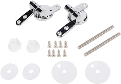 Toiletdeksel Scharnieren - Reparatie Kit - Toilet Reparatie - Zinklegering - Universele Pasvorm - Zilverkleurig