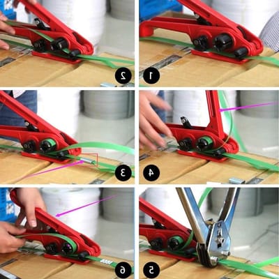Handmatige Omsnoeringsset - Bandafdichter Spanner - Pakketten Verpakken - Snelle 3-Staps Bediening - 12-19 mm Banden - Grijs