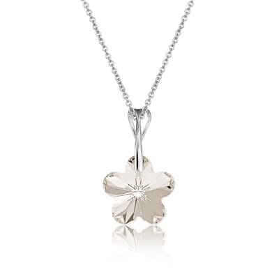 Montebello Ketting Beau BZ96 -925 Zilver Gerhod. - Swarovski - Ø14mm - 40cm