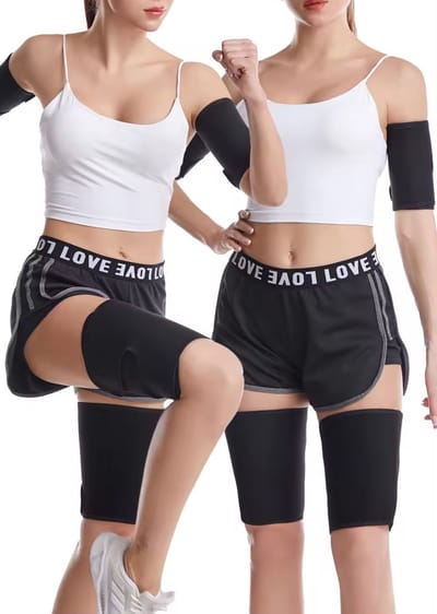 Zweetband voor de Buik en Benen - Waist Trainer Shaper Man & Vrouw – Buikband afvallen – Afslankband set/4
