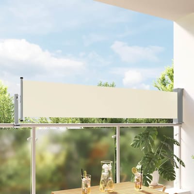 vidaXL - Tuinscherm - uittrekbaar - 60x300 - cm - crèmekleurig