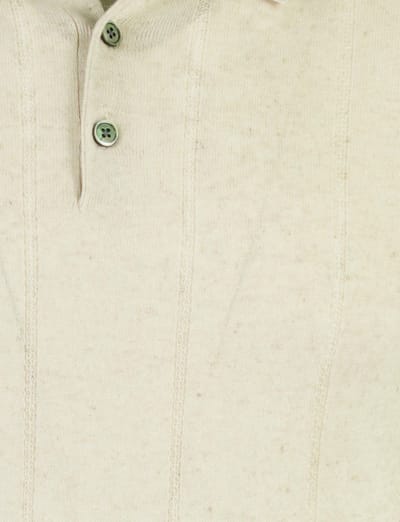 Beige polo Profuomo beige katoenblend 3 knoops