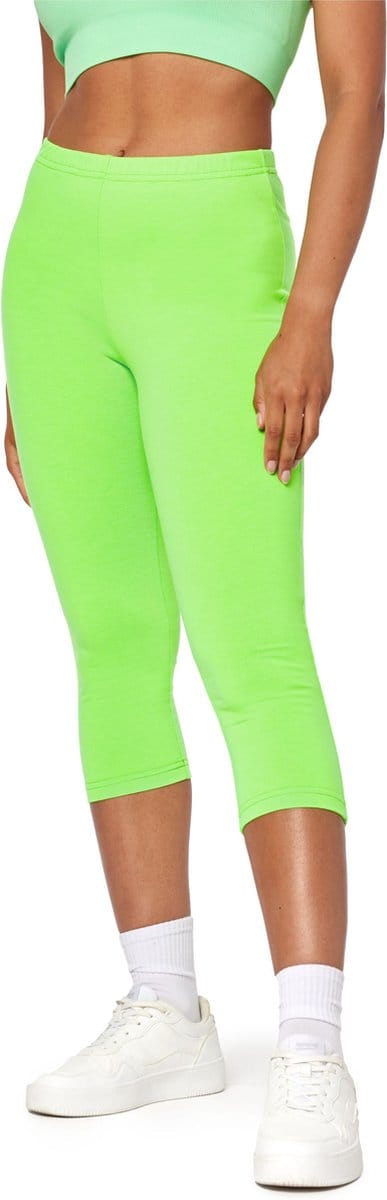 Bellivalini Dames Leggings - Neonbroek - Sport - Capri - Joggingbroek - Sporbroek - Yogabroek - BLV-BLV50-302-LE - Neon Groen - S