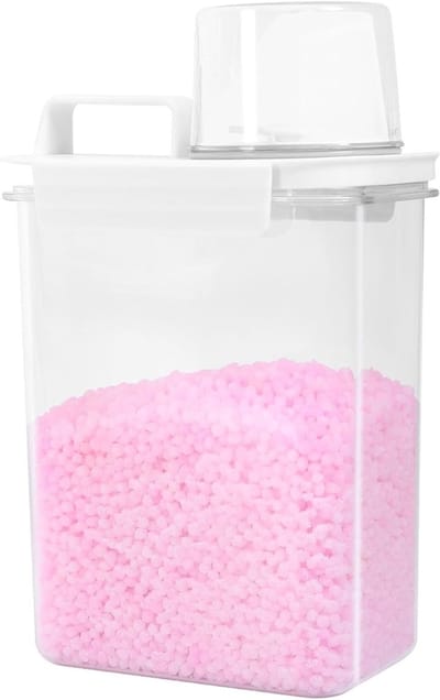 Opslagcontainer voor Waspoeder van 1800ml, Dispenser voor Wasmiddel en Wasverzachter, Ideaal voor Rijst en Dierenvoer, Geurloos en Geschikt voor Machinewas