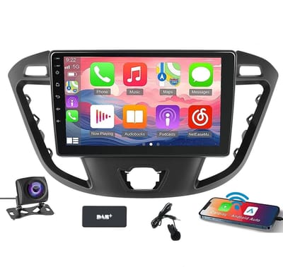 ESSGOO CarPlay autoradio geschikt voor Ford Transit Custom (2012-2021) - 9 inch touchscreen - Android 15 - Draadloos Apple Carplay & Android Auto - 4GB + 64GB - BT AUX USB Wifi GPS Navigatie - 4 Core processor - Microfoon