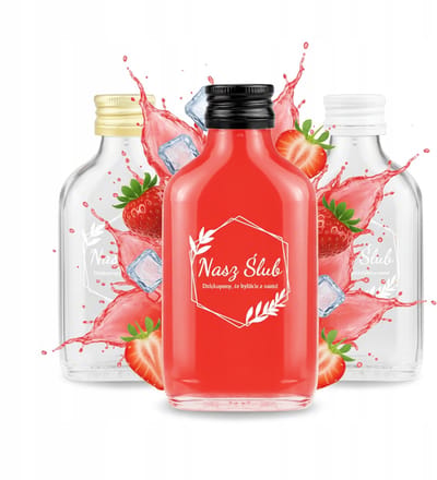 Bimberek - Drinkfles met Print - 100ml - Glas - Huwelijksbedankje