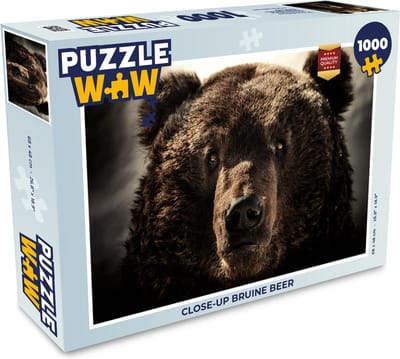 Puzzel Close-up bruine beer - Legpuzzel - Puzzel 1000 stukjes volwassenen