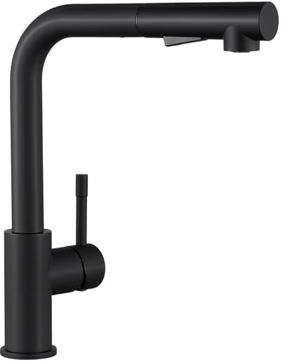 Dailygoods- Keukenkraan Zwart - Uittrekbare Keukenmengkraan - Hoogdruk Armatuur - Handdouche met Twee Waterstroomtypen - 360° Draai - Exquisite Ontwerp
