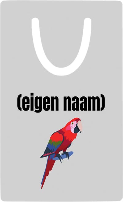 Hacebo® - papegaai met eigen naam metalen boekenlegger - Papegaai - papegaai liefhebbers - iemand die houdt van papegaaien - verjaardag - cadeau - kado Bladwijzer boekenleggers - 7.6 cm x 5cm