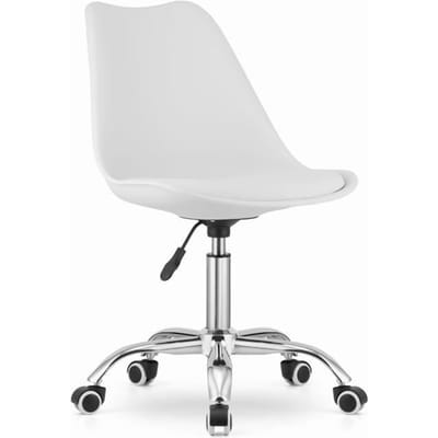 Chaise de bureau - VIKING CHOICE - ALBA - Réglable en hauteur - Blanc - Design contemporain