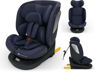 Kinderkraft I-GROW 2 PLUS Autostoel – 40-150 cm i-Size – Met Isofix – Groep 0/1/2/3 – Tot 12 Jaar – Blauw