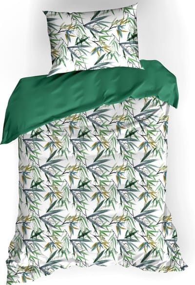De Witte Lietaer Dekbedovertrek Katoen Salix - Eenpersoons - 140 x 200/220 cm - Groen