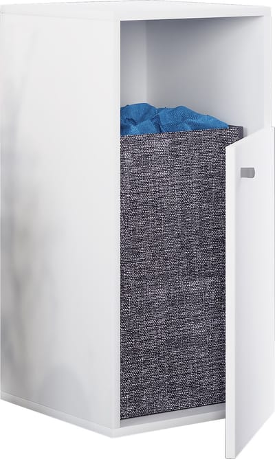 VCM badkamerkast met wasmand, afvalbak, badkameropbergruimte met wasmand, wasmand, badkamerwaskast Stoffen waskast Waskist Wasmand Stoffen doos Was Dreso L 1f