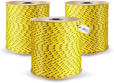 Gevlochten Polypropyleen Touw 3mm 100m Geel - Sterk Textielkoord met Hoge Draaglast