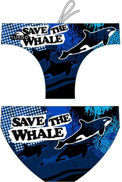Turbo Save The Whale Zwemslip Blauw L Man
