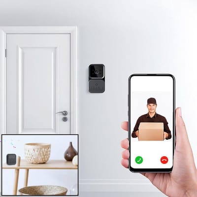 Slimme Video Deurbel - Visuele Intercom - Huis Beveiligen - Draadloze WiFi Connectie - HD Nachtzicht - Zwart