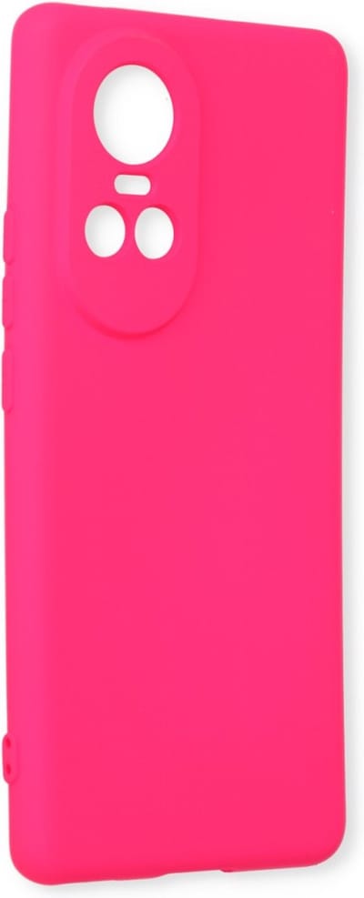 Siliconen Back Cover met zachte microvezelvoering - Geschikt voor OPPO Reno 10 & OPPO Reno 10 Pro - Fuchsia