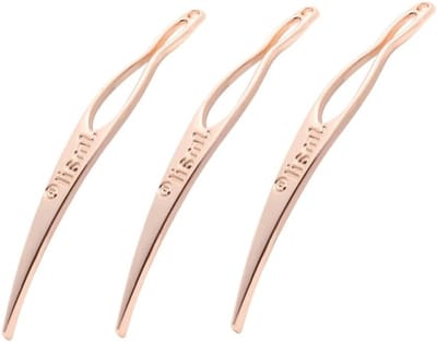 Haakjes voor het maken van Dreadlocks - 3 Stuks Interlocking Haakjes voor Haarverlengingen en Vlechten - Gouden Roze Kleur