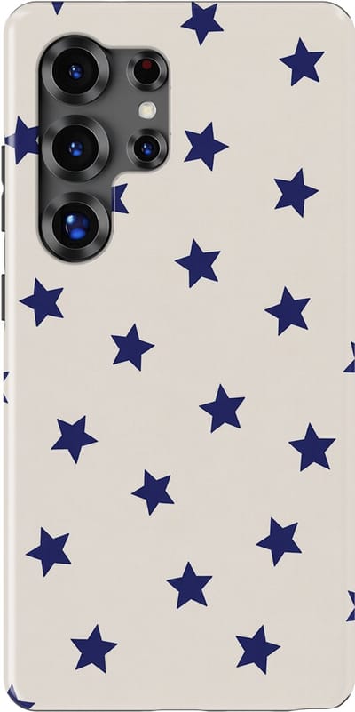 DripCase Hoesje Samsung Galaxy S25 Ultra | Sterren Design | Magnetisch Opladen | 2-in-1 Ontwerp | Stars Backcover Classic Navy