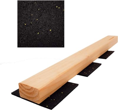 Terraspads Rubbergranulaat - Onderlegpads Bouwbescherming - Terras Bouwen - Waterbestendig Temperatuurbestendig - 90x90 mm 3 mm - Zwart