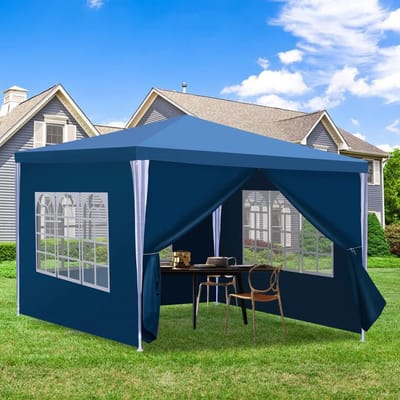 Nexvo® Partytent 3x3 - Partytent - Feesttent - Blauw - 300cm x 300cm x 250cm