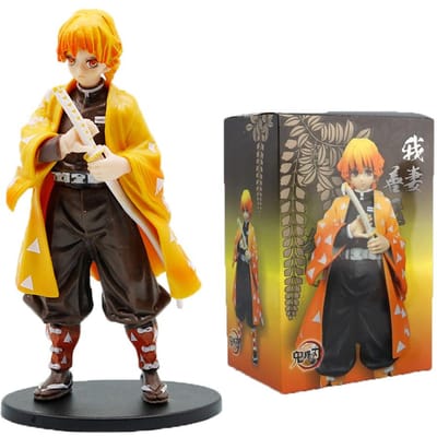 Actiefiguur Demon Slayer Anime in de uitverkoop - Kamado Tanjirou met Agatsuma Zenitsu En Nezuko PVC Model Speelgoed