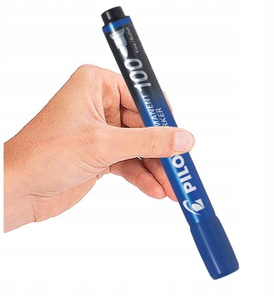 PILOT Blauwe Permanente Marker voor Plastic - Sneldrogend & Waterbestendig
