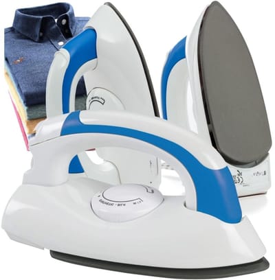 Zyrex® Reisstrijkijzer - Draagbare strijkmachines - Mini Strijkijzer - Stoomstrijkijzer Travel - Wit/Blauw - 30 x 30 x 10 cm
