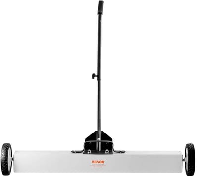 Roossentials veegmachine - Magnetische veegmachine - Met wielen - Magnetische bezem voor metalen - Verstelbaar - Voor garage, tuin of werkplaats