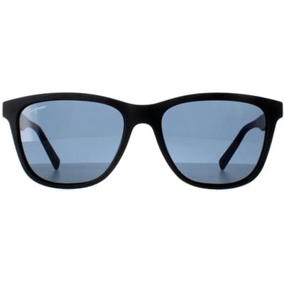 Salvatore Ferragamo SF998S 002 mat zwart blauwe zonnebril