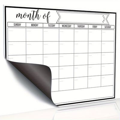 Daity Magnetisch prikbord voor de koelkast - magnetische uitwisbare kalender - maand- en weekplanner - whiteboard geschikt voor kinderen - tieners en volwassenen - 28*21 cm