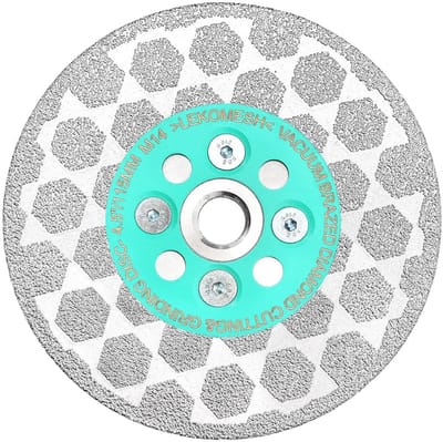 Diamant Zaagschijf - Tegelschijf M14 - Snel Tegels Zagen - Dubbelzijdig Turbo Design - 115 mm - Zilver