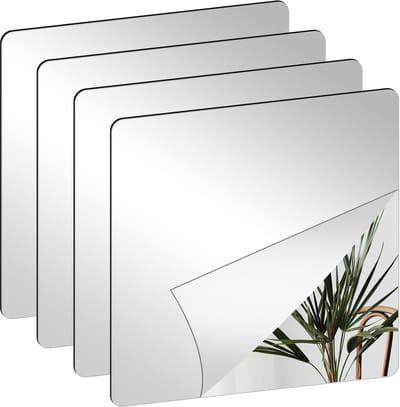 Zelfklevende Spiegel Tegels voor Kast, Wand of Meubels - Decoratieve Spiegel Folie