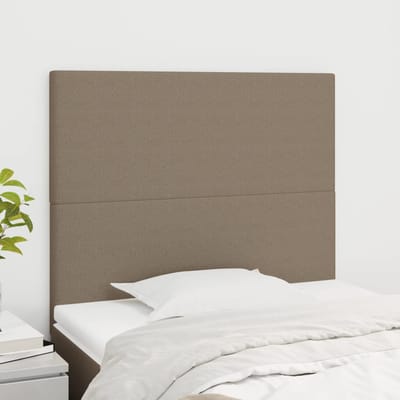 vidaXL - Hoofdbord - taupe - 100x5x118/128 - cm - Stof
