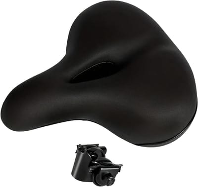 Fiets Zadelkussen - Fietszadelhoes Ademend Zitkussen - Comfortabel Fietsen - Ergonomisch Ontwerp Schokabsorberend - 265 x 23 cm - Zwart
