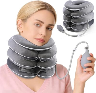 Opblaasbare Hondenhalsband met 3-laags Stretch Design voor Neksteun en Pijnverlichting tijdens Reizen en Thuisgebruik